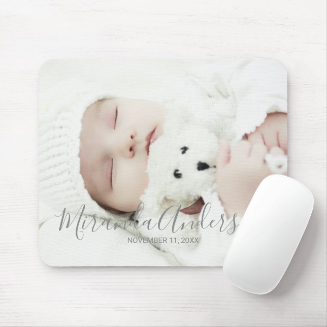 Custom Photo with Custom Name and Text Mouse Pad (With Mouse)