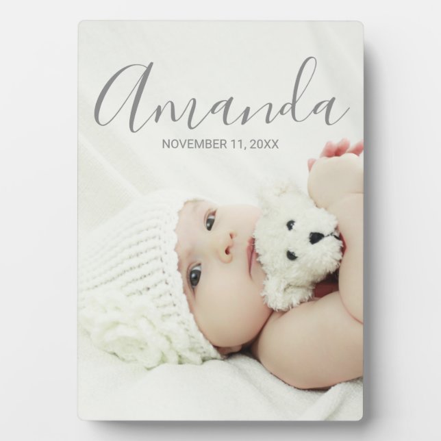 Custom Photo with Custom Name and Text Plaque (Front)