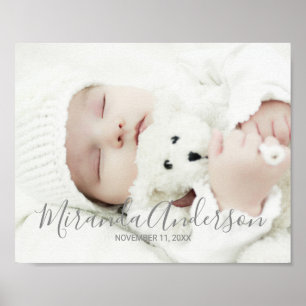 Custom Photo with Custom Name and Text Poster