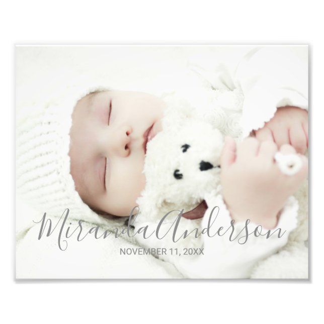 Custom Photo with Custom Name and Text Print (Front)