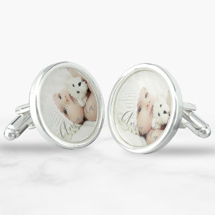 Custom Photo with Custom Name Cufflinks