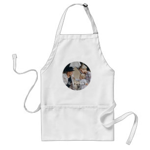 Custom photo with family name and established year adult apron