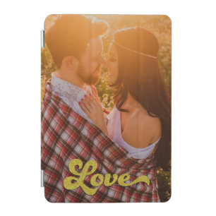 Custom Photo with Gold Love Overlay iPad Mini Cover