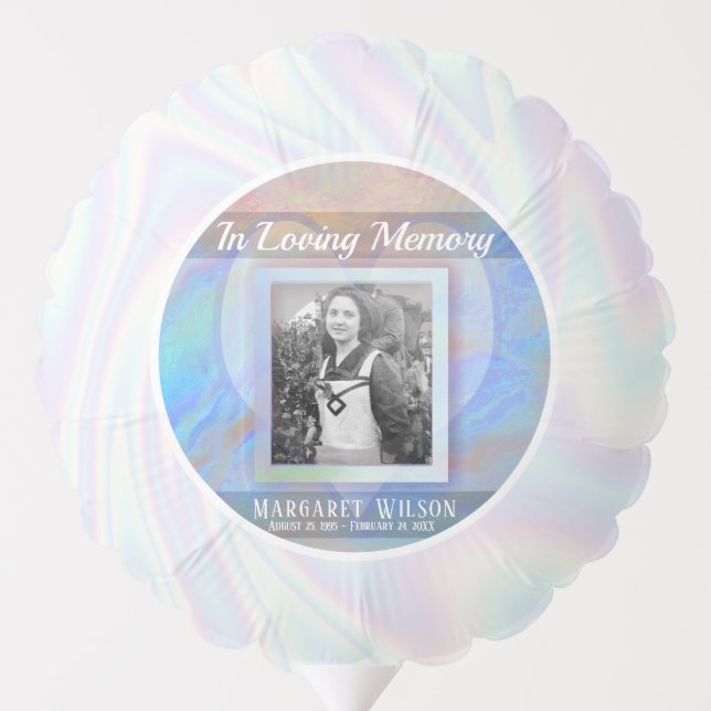 Custom Photo with Holographic Look Balloon (Back)