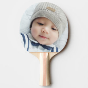 Custom Photo with Monogram and Name Ping-Pong Paddle