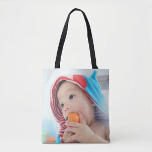 Custom Photo with Monogram and Name Tote Bag