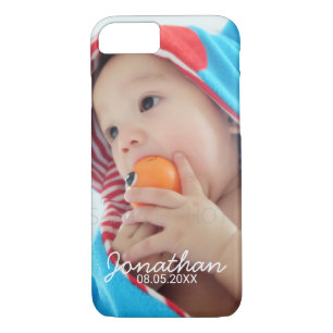 Custom Photo with Name and Date iPhone 8/7 Case