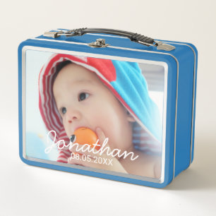 Custom Photo with Name and Date Metal Lunch Box