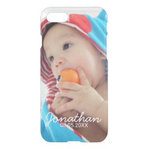 Custom Photo with Name and Date iPhone SE/8/7 Case