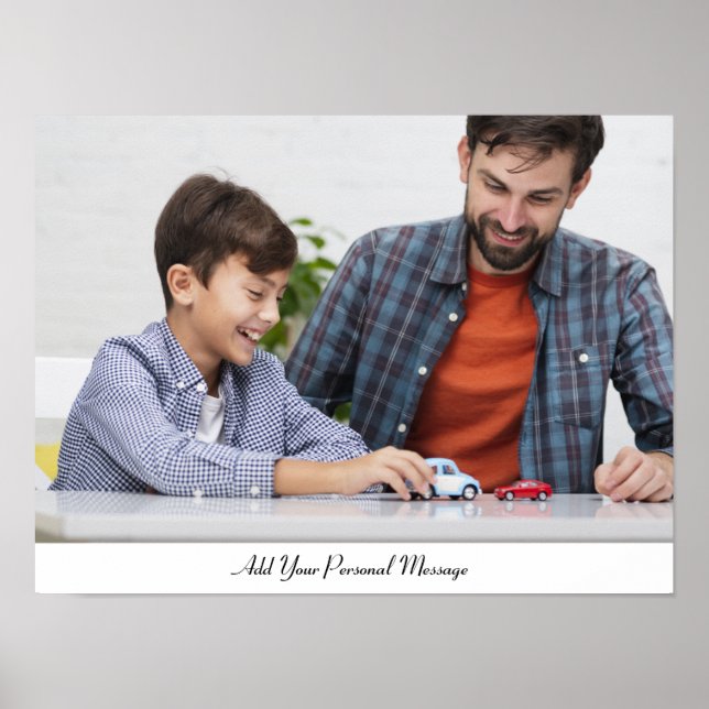 Custom Photo With Personalized Text Poster (Front)