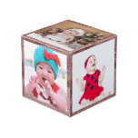 Custom Photo With Wooden Frame 4&quot; Photo Cube at Zazzle