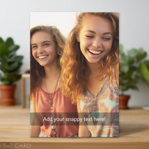 Custom Photo with Your Own Snap Chat Meme Holiday Card