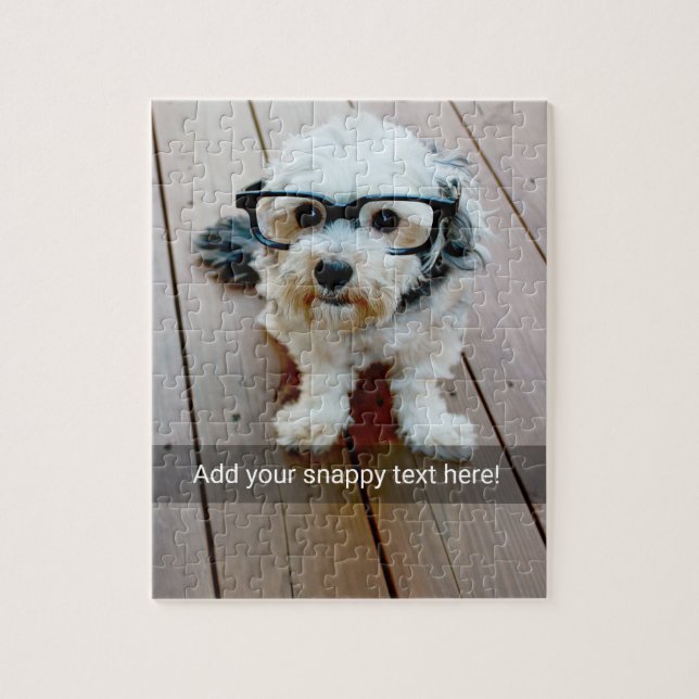 Custom Photo with Your Own Snap Chat Meme Jigsaw Puzzle (Vertical)
