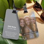 Custom Photo with Your Own Snap Chat Meme Luggage Tag<br><div class="desc">A fun way to capture memories and share them with friends. Add a vertical photo and your favorite caption to make a cool gift for friends.</div>
