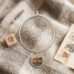 Custom Photo With Your Pet Dog Name Picture On Bangle Bracelet