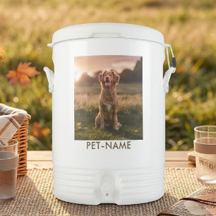 Custom Photo With Your Pet Dog Name Picture On Beverage Cooler