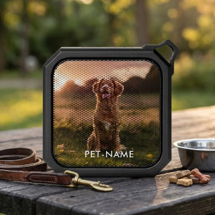 Custom Photo With Your Pet Dog Name Picture On Bluetooth Speaker