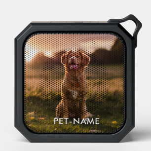 Custom Photo With Your Pet Dog Name Picture On Bluetooth Speaker