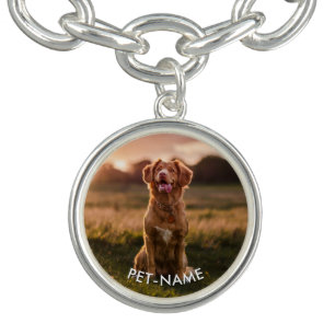 Custom Photo With Your Pet Dog Name Picture On Bracelet