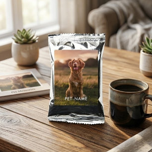 Custom Photo With Your Pet Dog Name Picture On Coffee Drink Mix