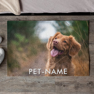 Custom Photo With Your Pet Dog Name Picture On Doormat