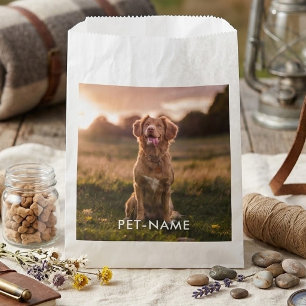 Custom Photo With Your Pet Dog Name Picture On Favor Bag