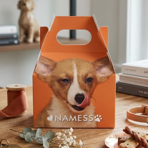 Custom Photo With Your Pet Dog Name Picture On Favor Boxes