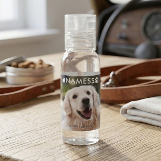 Custom Photo With Your Pet Dog Name Picture On Hand Sanitizer
