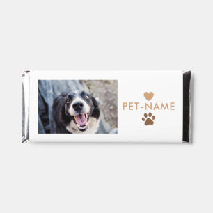 Custom Photo With Your Pet Dog Name Picture On Hershey Bar Favors