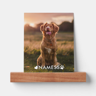 Custom Photo With Your Pet Dog Name Picture On Ledge