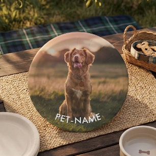 Custom Photo With Your Pet Dog Name Picture On Paper Plates