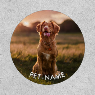Custom Photo With Your Pet Dog Name Picture On Patch