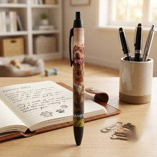 Custom Photo With Your Pet Dog Name Picture On Pen