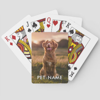 Custom Photo With Your Pet Dog Name Picture On Poker Cards