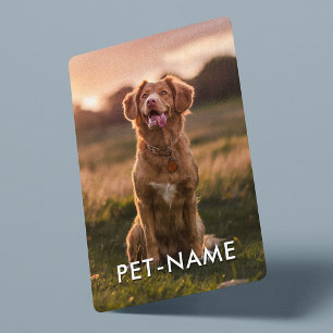 Custom Photo With Your Pet Dog Name Picture On Poker Cards
