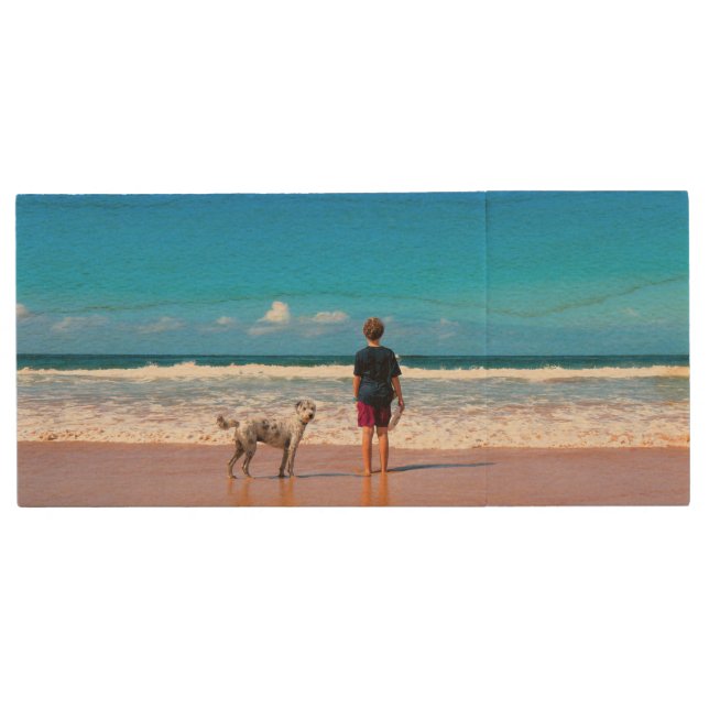 Custom Photo Wood Flash Drive Design Your Own (Front)