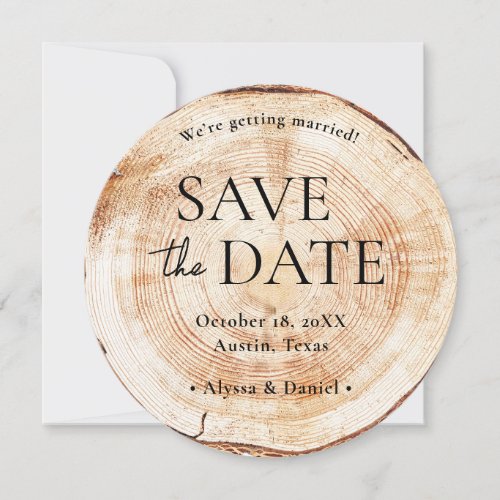 Custom Photo Wood Slice Rustic Wedding 