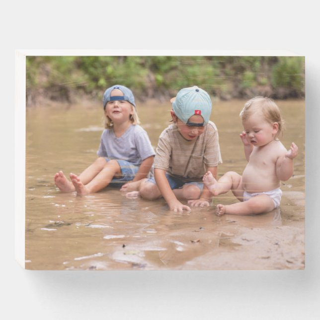 Custom Photo  Wooden Box Sign (Front Horizontal)