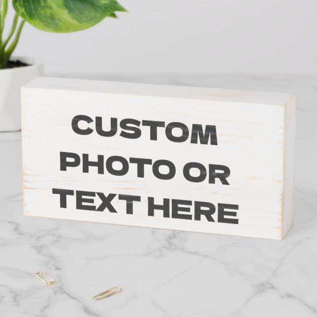 Custom Photo Wooden Box Sign - Create Your Own! (In Situ Horizontal)