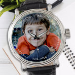 Custom Photo World's Best Dad Watch<br><div class="desc">World's Best Dad ❤️. Surprise your dad on his birthday, Fathers day or Christmas with a custom photo watch . He can now carry his favorite child with him everywhere he goes . A must have for every dad ! COPYRIGHT © 2020 Judy Burrows, Black Dog Art - All Rights...</div>