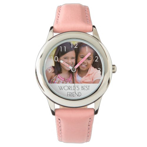 Custom photo worlds best friend text girl watch