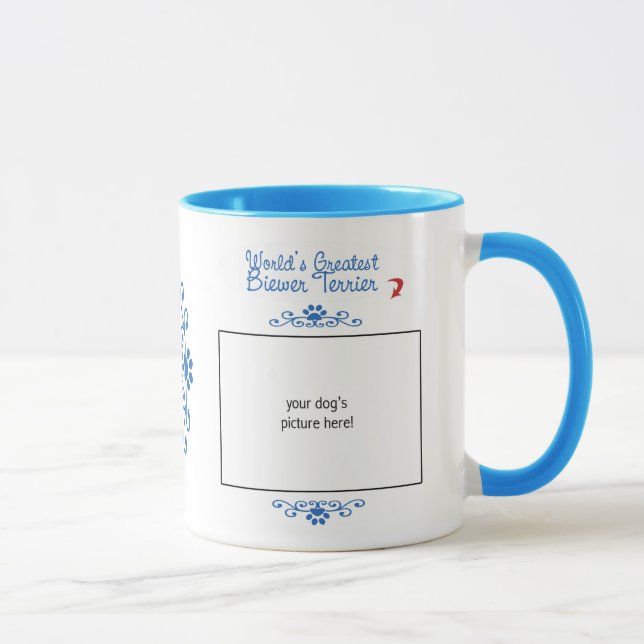 Custom Photo! Worlds Greatest Biewer Terrier Mug (Right)