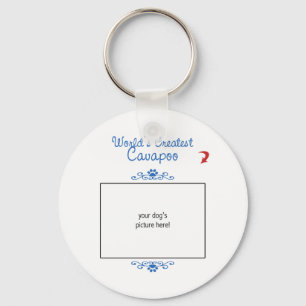 Custom Photo! Worlds Greatest Cavapoo Keychain