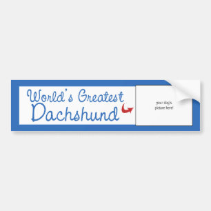 Custom Photo! Worlds Greatest Dachshund Bumper Sticker
