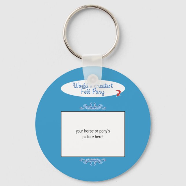 Custom Photo! Worlds Greatest Fell Pony Keychain (Front)