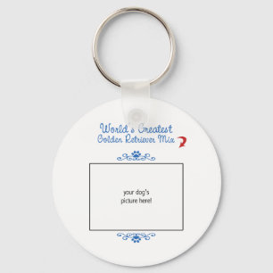 Custom Photo! Worlds Greatest Golden Retriever Mix Keychain