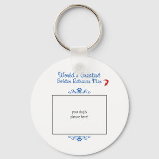 Custom Photo! Worlds Greatest Golden Retriever Mix Keychain