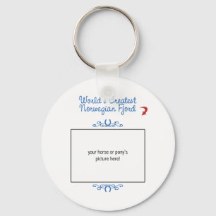 Custom Photo! Worlds Greatest Norwegian Fjord Keychain