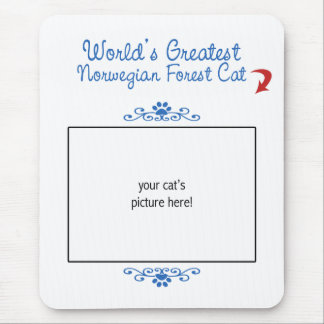 Custom Photo! Worlds Greatest Norwegian Forest Cat Mouse Pad