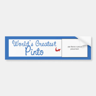 Custom Photo! Worlds Greatest Pinto Bumper Sticker